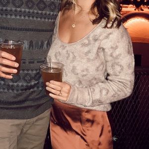 Abercrombie and fitch cheetah print sweater